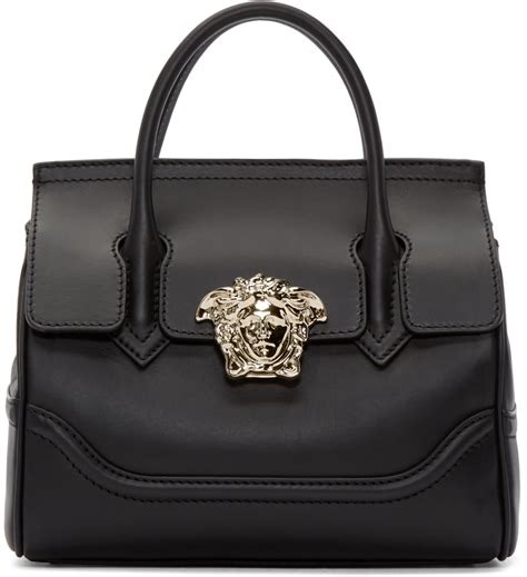 versace leather day bag|Versace black label purses.